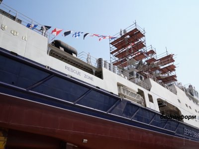 В Санкт-Петербурге состоялась церемония спуска на воду пограничного патрульного корабля «Уфа»